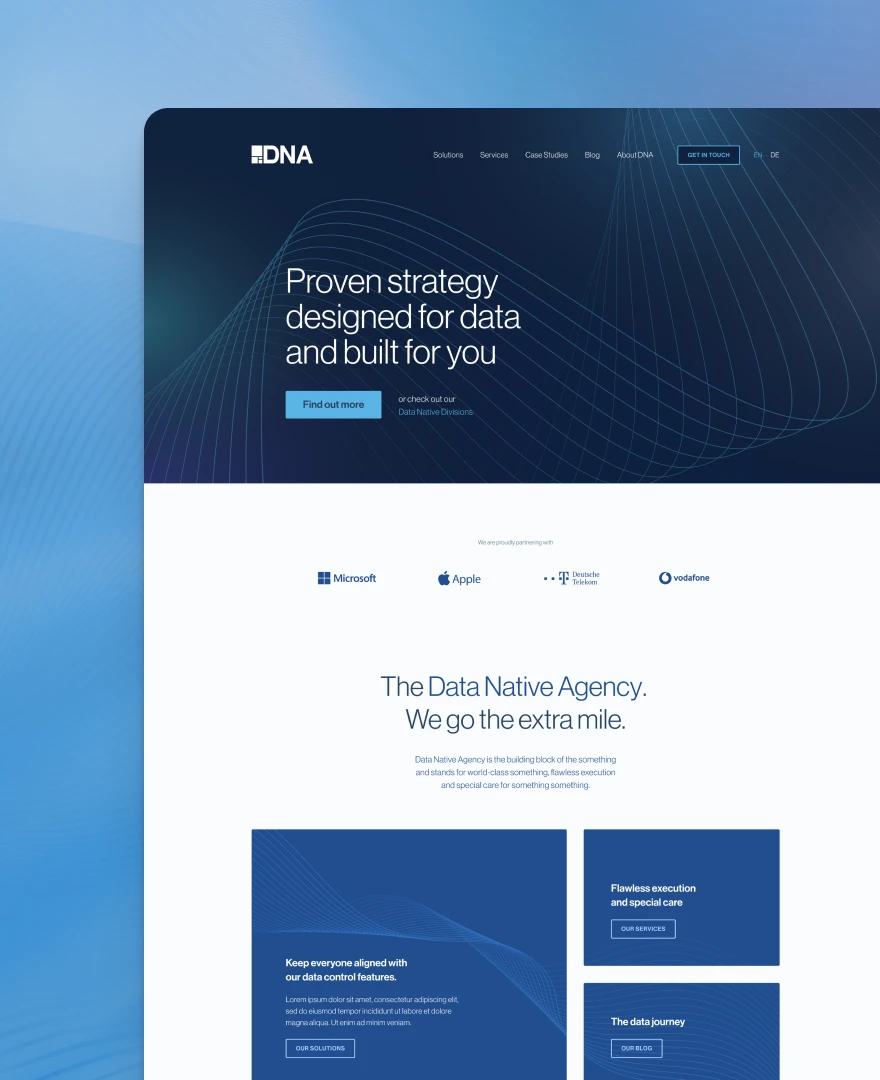 Landing page and app project thumbnail