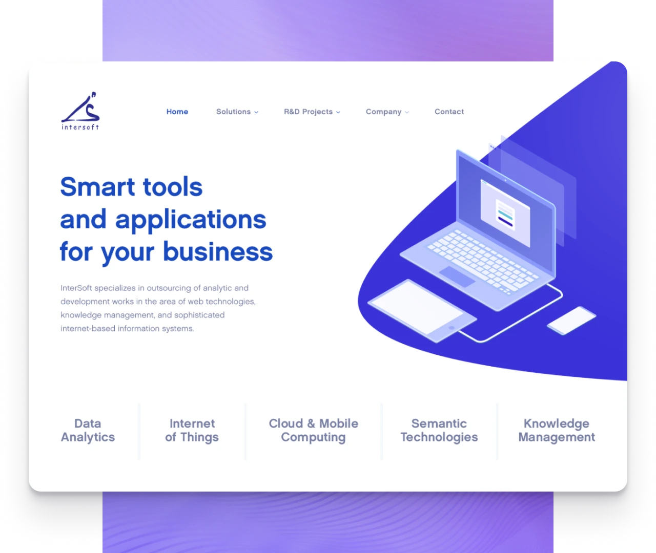 Landing page and app project thumbnail